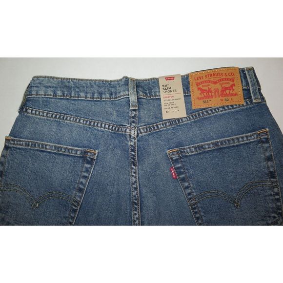 Levi's 511 Men's Sz 32 Blue Denim Slim Straight Jean Shorts - Picture 7 of 7